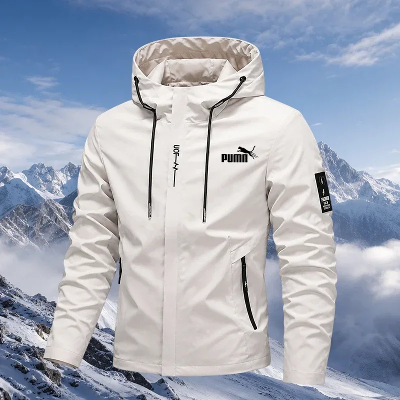 2026 New Men's Outdoor Leisure Waterproof Raincoat - Lightweight Cycling Jacket - Hooded Street Style Hiking Windproof Jacket
