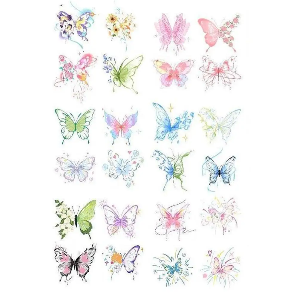 

Butterfly temporary tattoo sticker, waterproof magic tattoo, lasts to 10 days fake tattoo, semi permanent tattoo