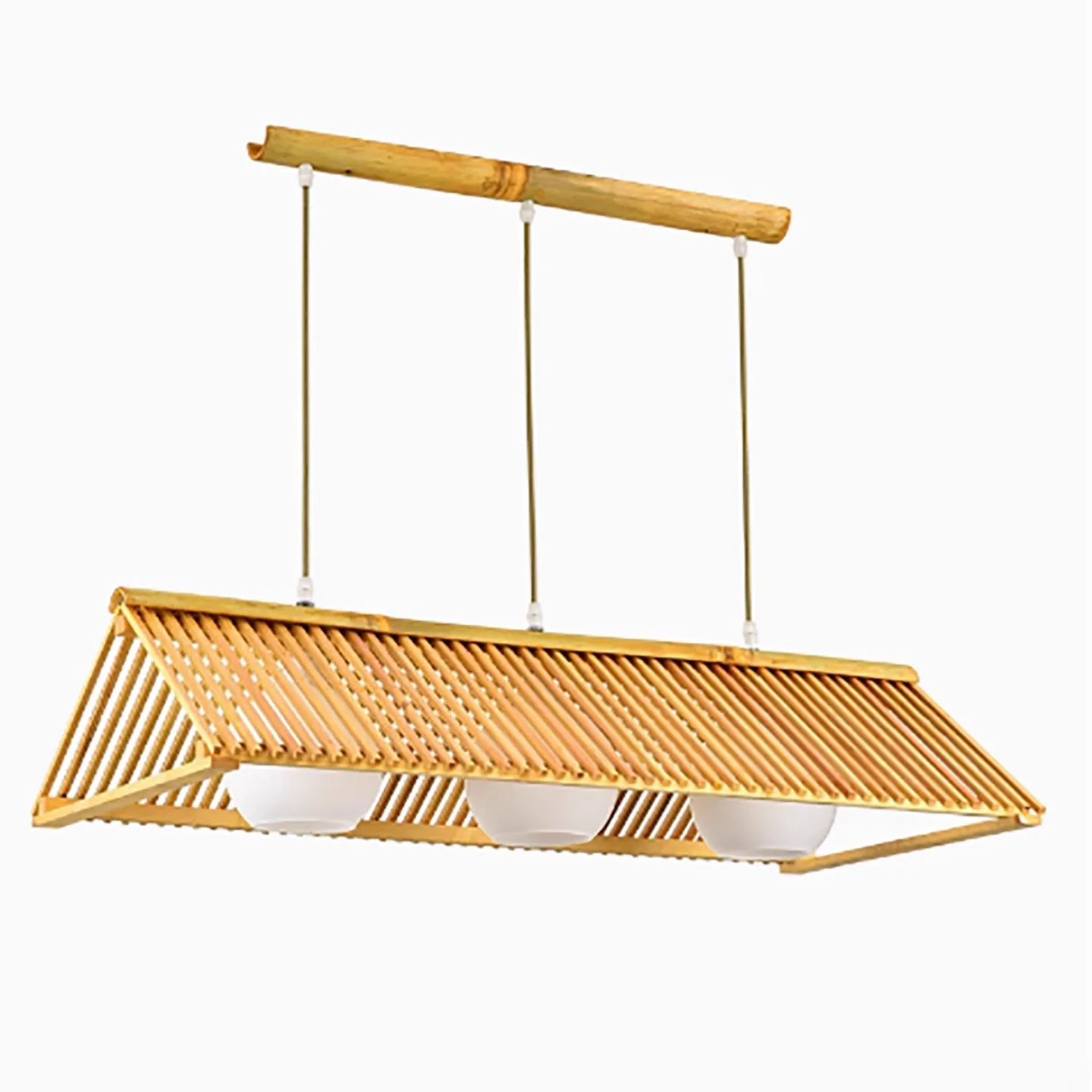 Japanese Wood Art Roof Pendant Light Ceiling Dining Room Decor Chandeliers Kitchen Island Hanging Lamps Restaurant Illumination