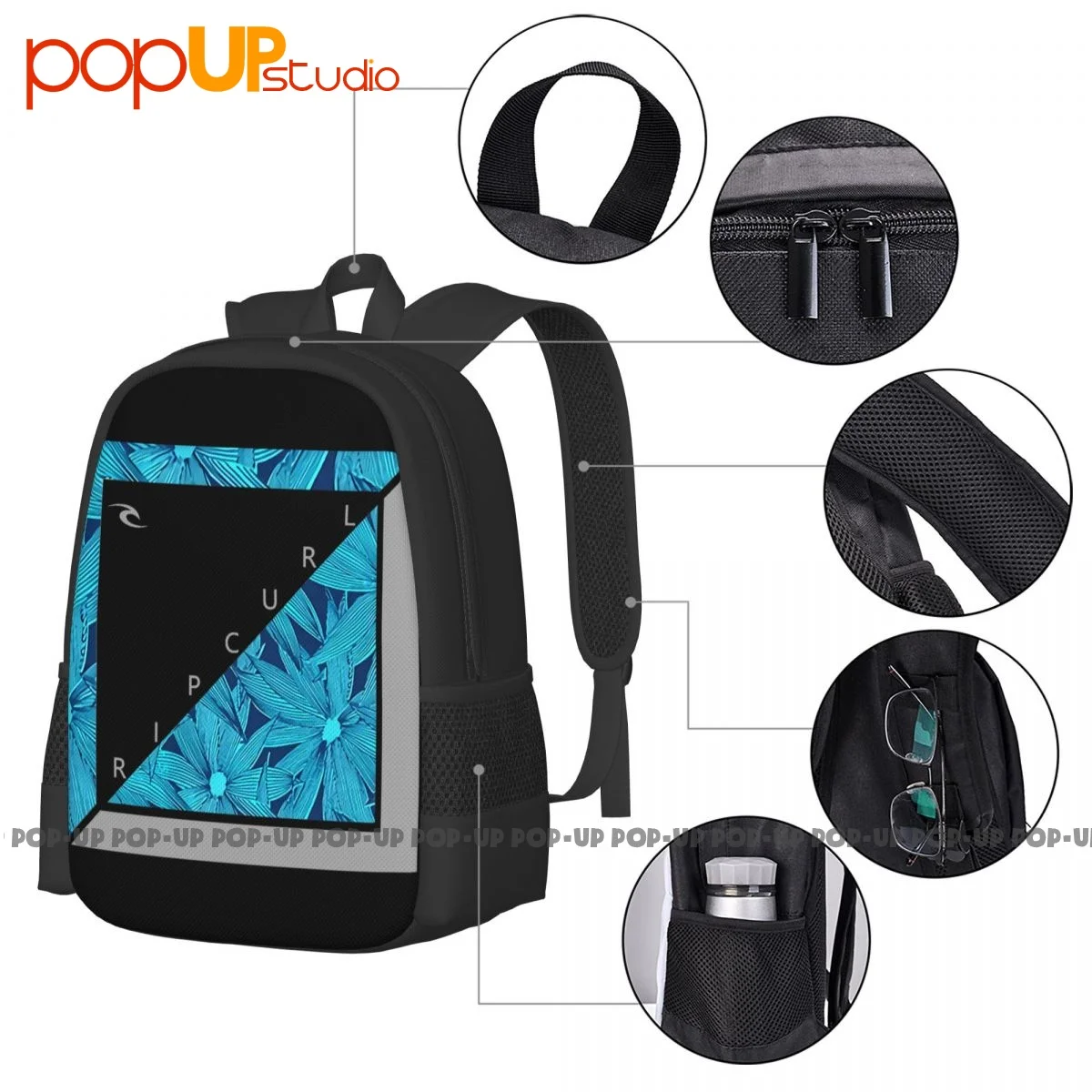 Rip Curl Division Backpack Large Capacity Hot Swimming 3d Printing Bags For Travel