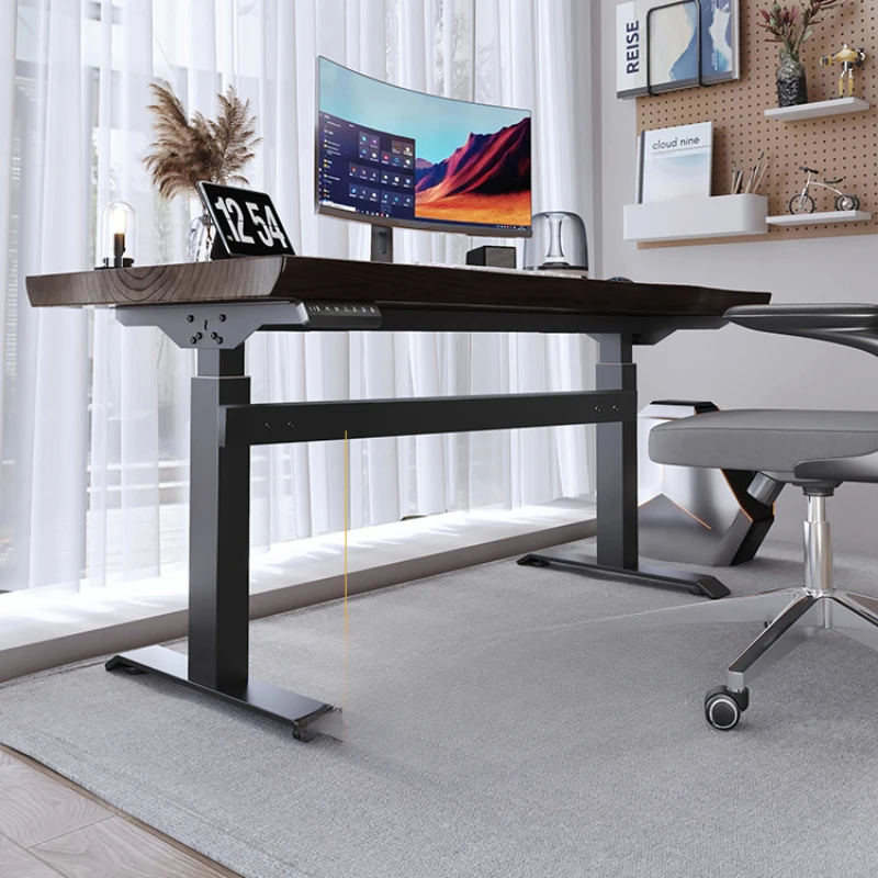 Desk office computer desk learning solid wood workbench home esports table rack electric lifting table