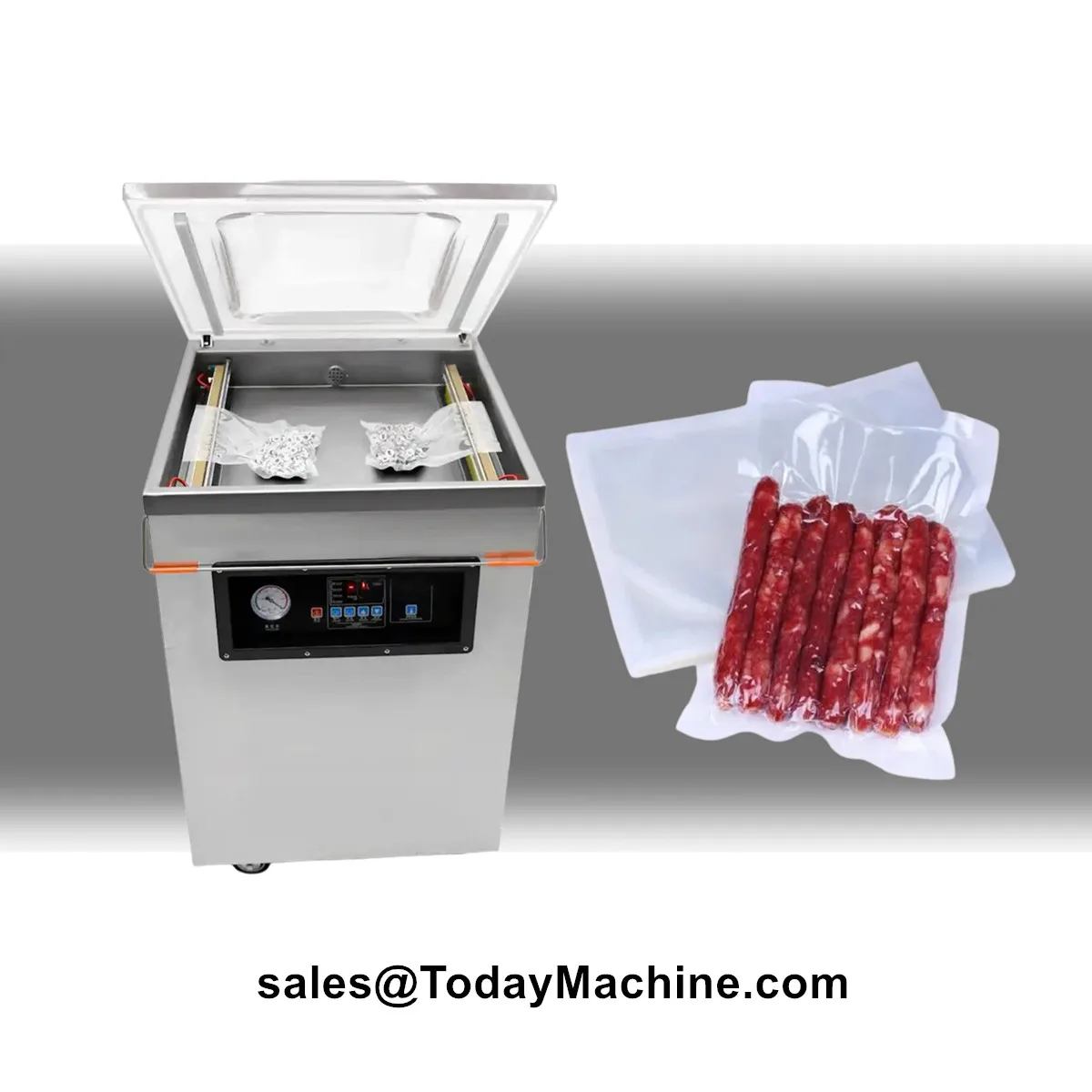 

Automatic Bacon Sausage Meat Food Continuous Thermoforming Forming Packing Vacuum Sealing Machine