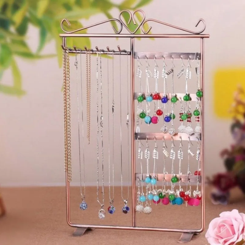 Large Capacity Rotating Jewelry Display Stand Modern Creative Display Rack Earring Pendants Necklace Display Racks Home Storage