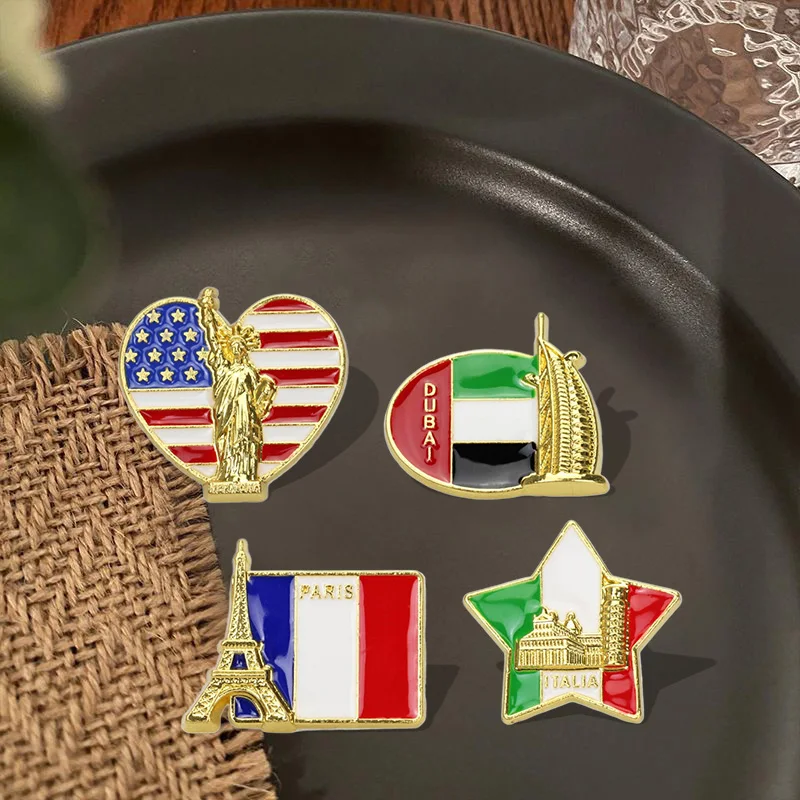 Ювелирные-изделия-брошь-с-национальным-флагом-персонализированное-капельное-масло-статуя-Купидона-брошь-в-виде-железной-башни