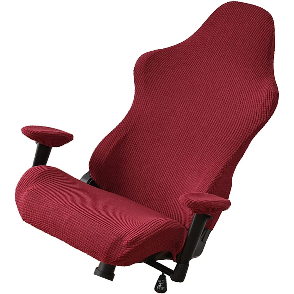 

1Set Breathable Elastic Gaming Chair Cover Soft Protector Washable Stretch Slipcover for Office Computer Chairs