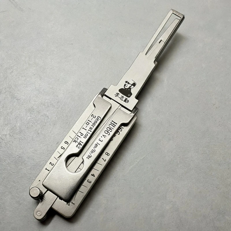 LISHI HU66 2 in 1 Car Lock Pick Decoder Tool Professional Auto Locksmith Unlock Tool for VW Audi Skoda Seat HU66 Lock