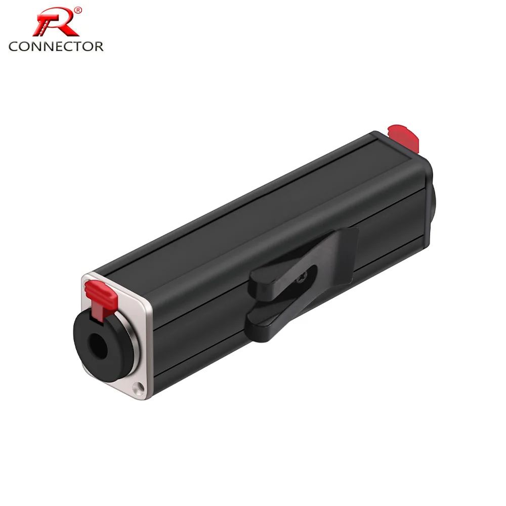 2pcs 6.35mm Jack Couplers Connector Chassis Dual Function Panel Mount Socket Extended Straight XLR Speaker Adapter