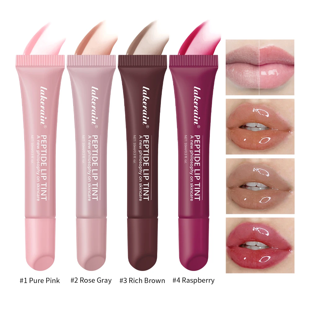 Peptide Tinted Mirror Finish Moisturizing Lipstick Long-Lasting Color-Enhancing Lip Gloss Remove Line Lip Protection Serum