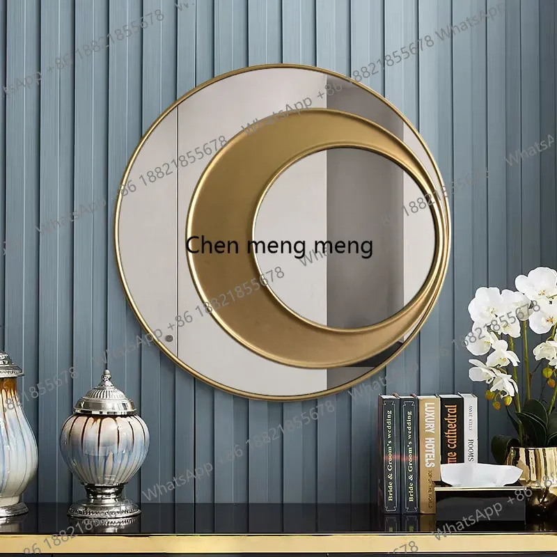 A139Nordic light luxury meal side mirror three-dimensional art American creative hanging mirror entrance club custom wall decora