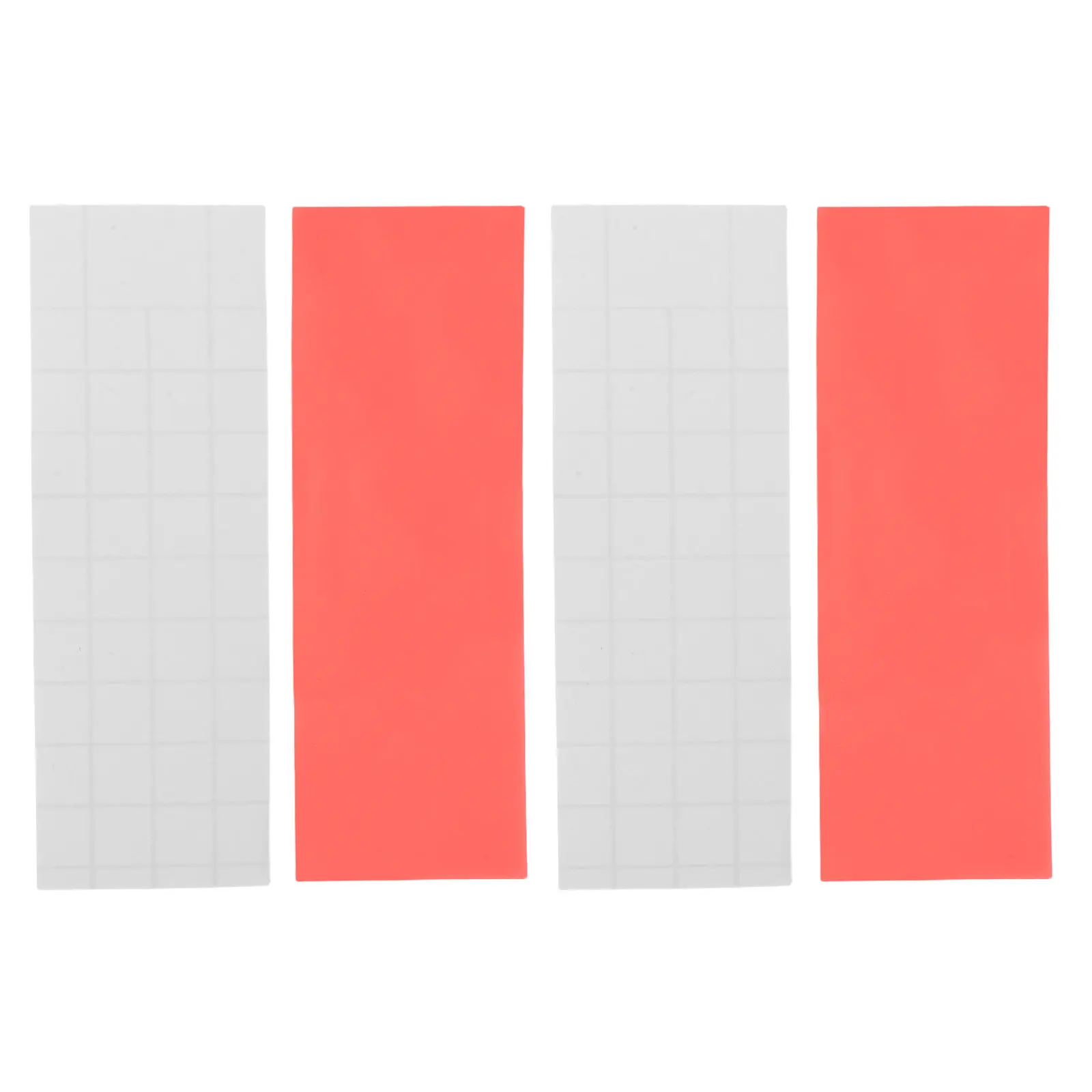 

4Pcs Fingerboard Glow-in-The- Tape Fluorescent Red 38Mm X 110Mm Anti-Slip Skateboard Replacement Tape for Kids Mini
