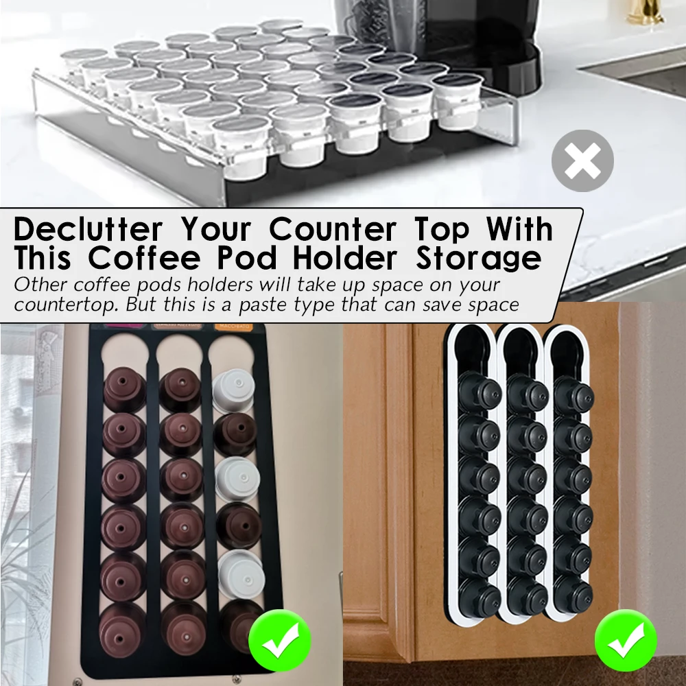 벽걸이 형 커피 포드 보관함 커피 캡슐 보관함 홀더 선반 Dolce Gusto 커피 포드 주최자와 호환 가능