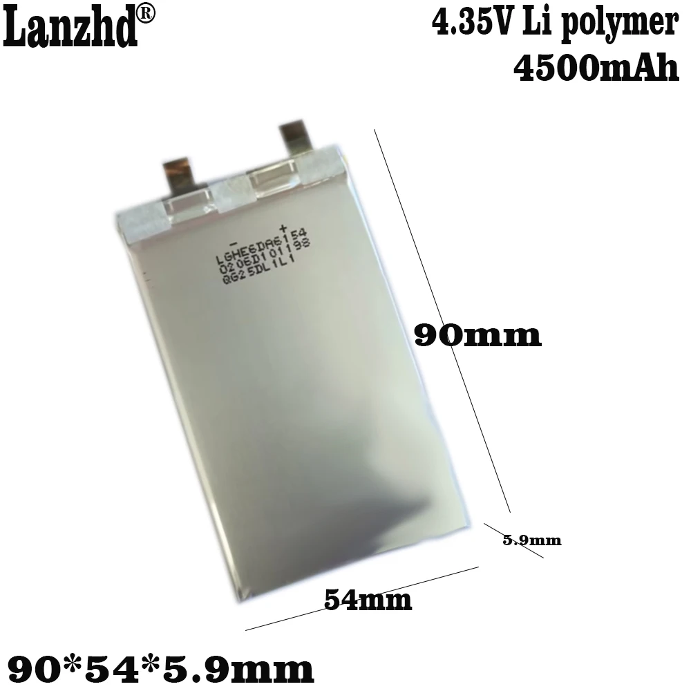 

3.7V Li polymer 4500mAh Rechargeable Lithium LiPo Li Battery 595490 For DIY GPS MID DVC PSP Phone Power Bank Tablet PC