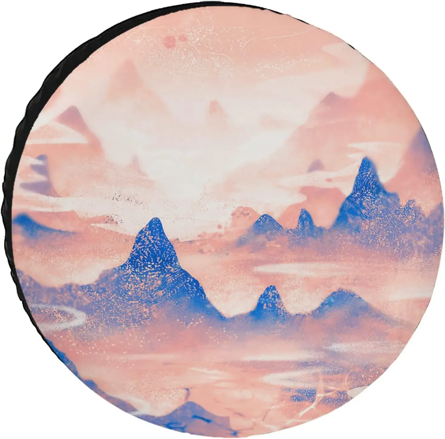 

Mountain Abstract Painting Spare Tire Cover Universal Weatherproof Dustproof Tire Cover for RV Trailers Motorhomes SUV