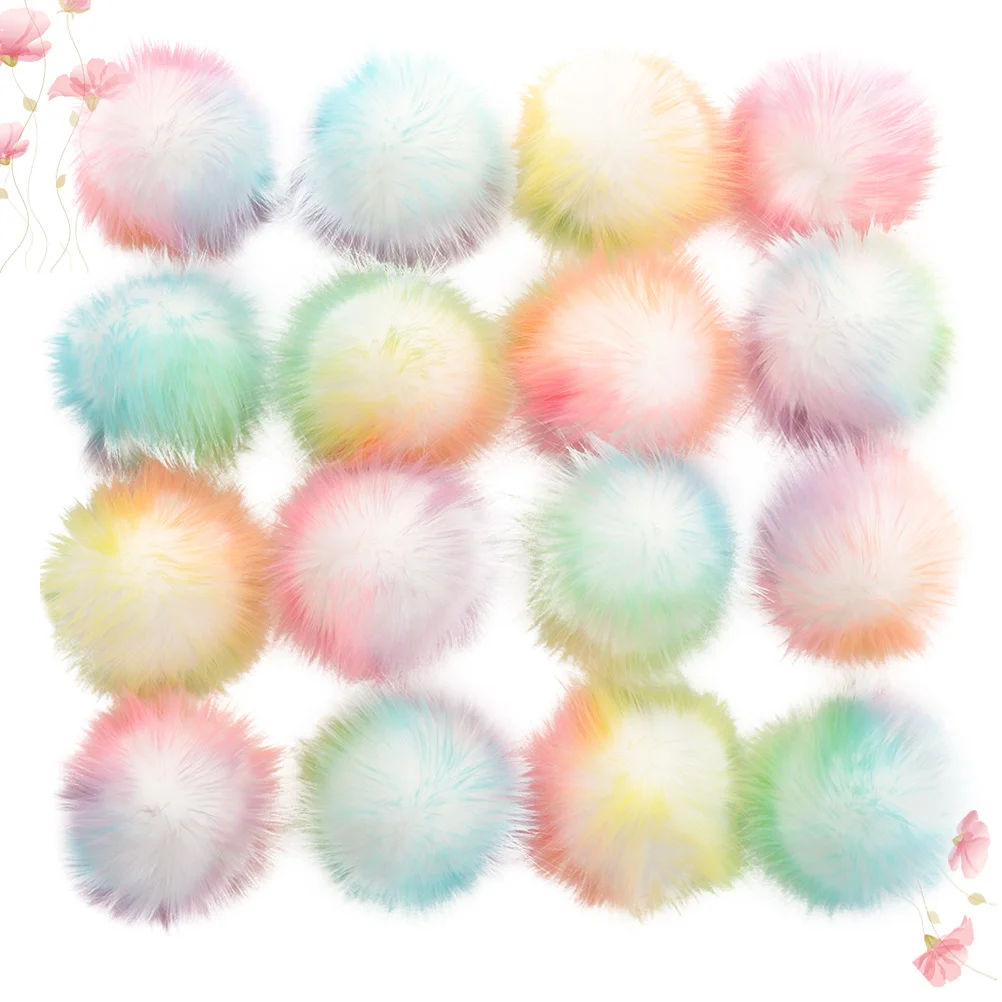 

16pcs Ball Diy Hat Clothes 21- Bottom Diameter 10Cm Clothes Ball Cute Pompoms Craft Decor Clothing Shoe Accessories