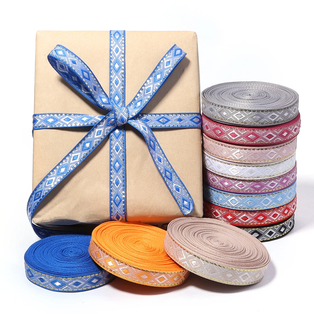 5yards/lot 1.2cm Ethnic Style Jacquard Ribbon Bohemia Webbing For DIY Gift Wrapping Crafts Clothes Decor Accessories