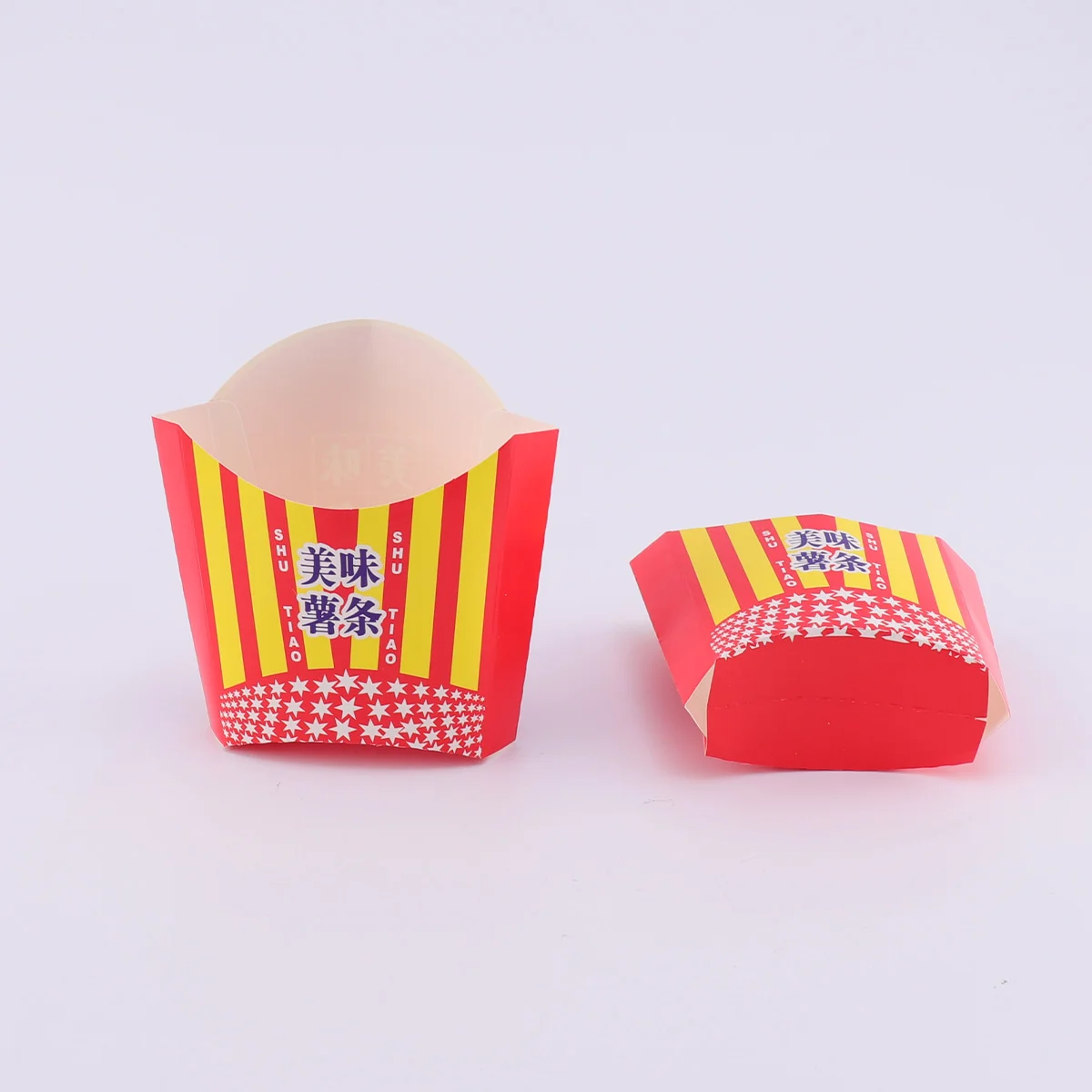 

100 Pcs Snack Container French Fries Box Packaging Supplies Disposable Cardboard Food Containers
