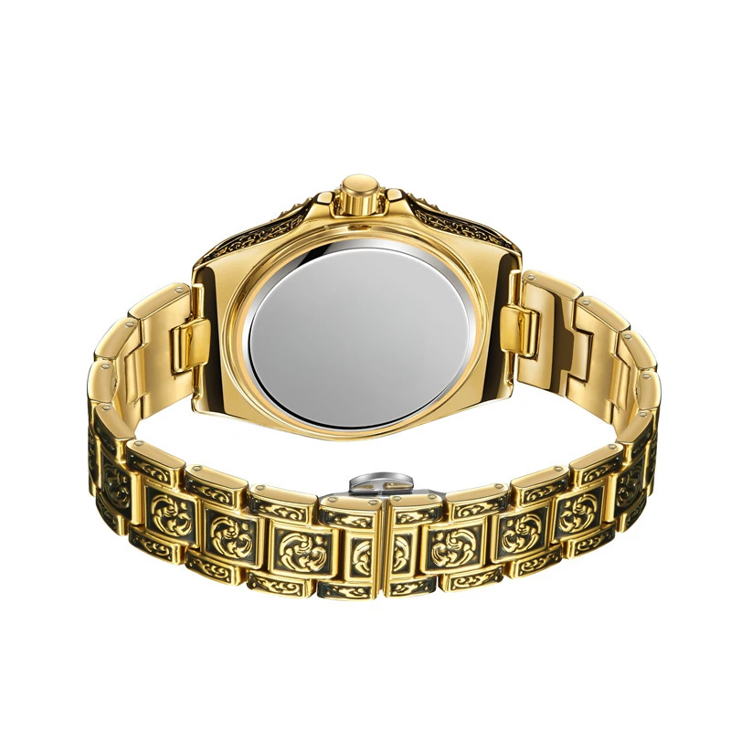 Fashion new casual business men's watch retro gold watch quartz waterproof automatic watches for men original  luxury watch men