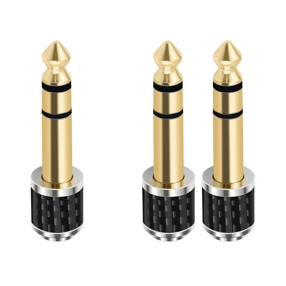 1-5Pcs 6.35mm Jack To 3.5mm Socket Stereo Plug Male To Female 6.35mm To 3.5mm Headphone Adapter for Amplifier Mixer Guitar