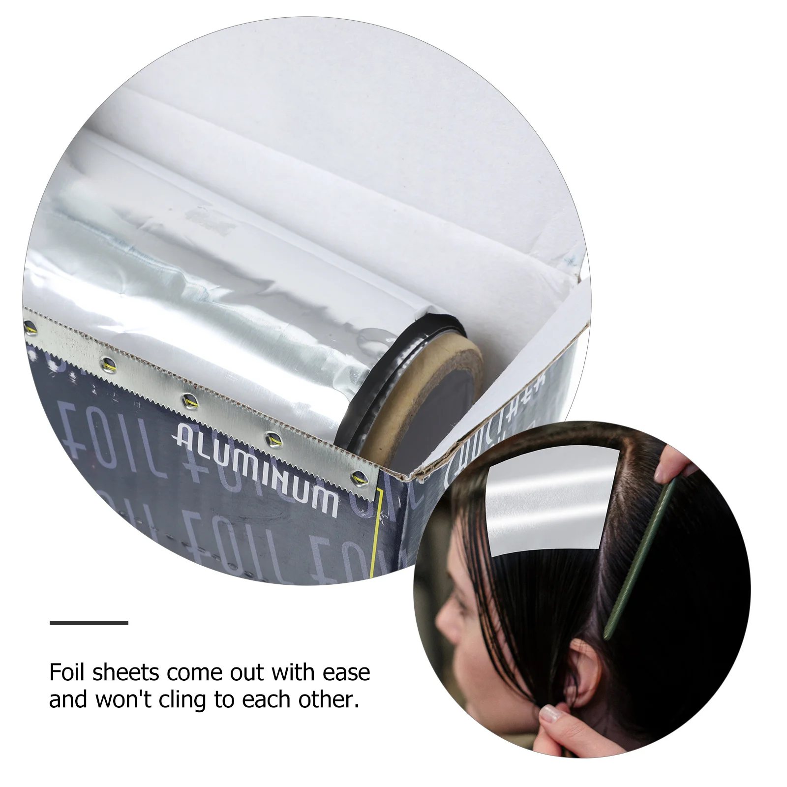 1 x rolo grosso folhas de folha de cabeleireiro antiaderente para coloração de cabelo destacando salão de beleza arte do prego uso da cozinha folha de alumínio pré-cortada