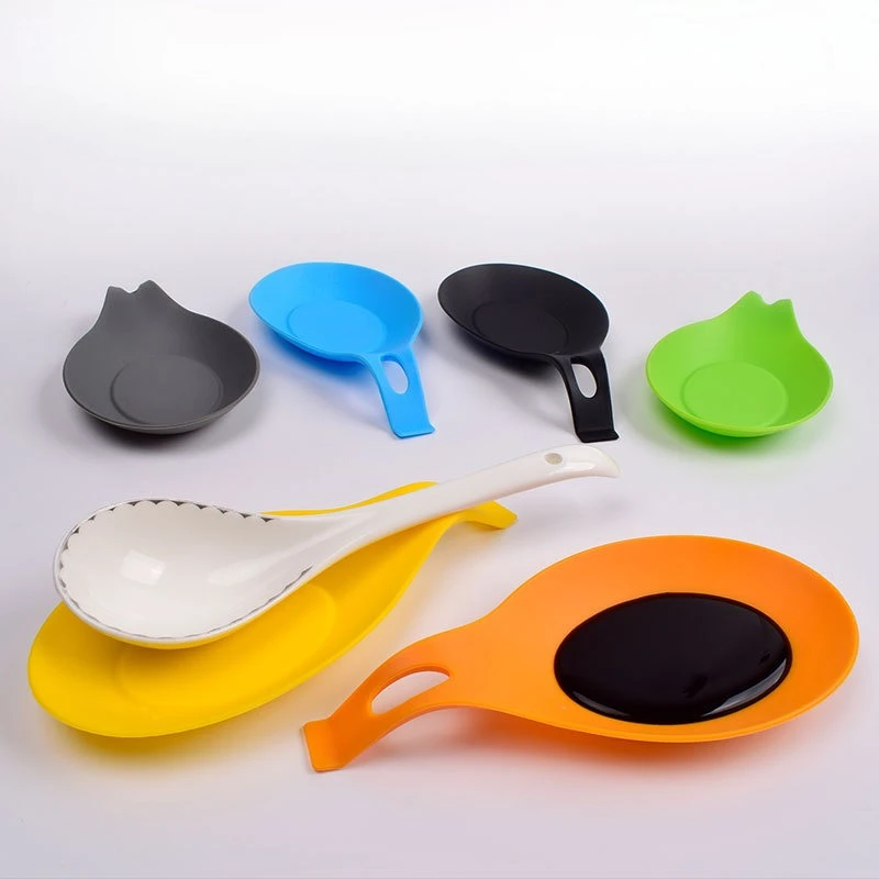 

1Pcs Siliconen Lepel Isolatie Mat Siliconen Hittebestendige Placemat Drank Glas Coaster Lade Lepel Pad Keuken Tool Accessoire