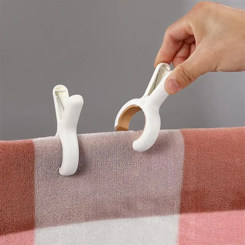 6Pcs Clips Towel Beach Clothes Clamps Chair Clip Hanging Plastic Chairs Large Laundry Drying Pegs Quilt Clothespins Pool Holder