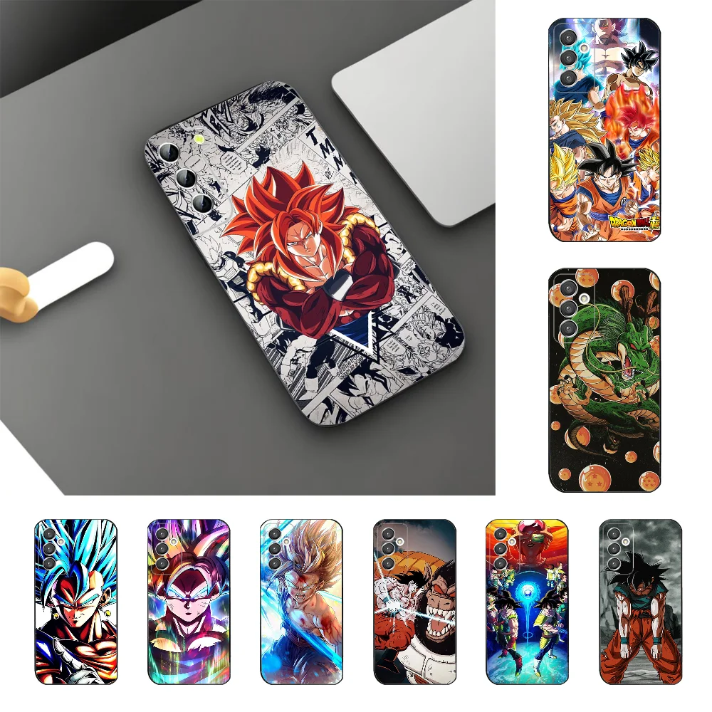 D-DragonS B-ballS GOKUS VEGETAS Phone Case For Samsung Galaxy A52 A12 A51 S21 Edge S22ULTRA S23 S20LITE Plus Ultra Black Cover