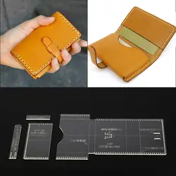 4Pcs Acrylic Bag Purse Wallet Stencil Template DIY Leather Craft