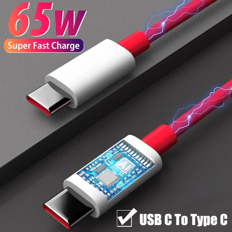 

PD65W USB C To Type C Кабель Data Line Сверхбыстрая зарядка для Oneplus Ace Iphone 15 Xiaomi USB C To TypeC Шнур для зарядки данных Провод