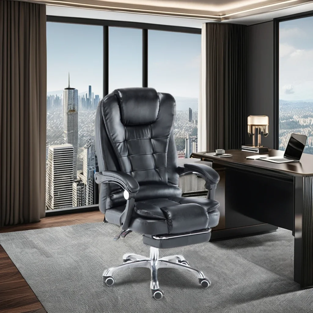 2026 Hot Sales Swivel Adjustable Executive Office Chair High Demand Leather Mesh Chair Boss Modern Design Office Chair Massage U
