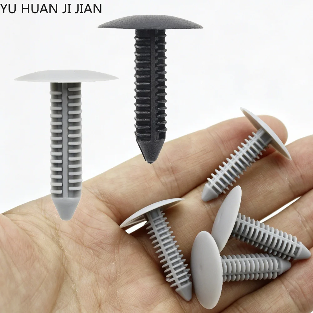 50Pcs Plastic Rivet Black Grey Headliner Roof Trim Panel Retainer Molding Fasteners Clip For GM Auveco 15006827