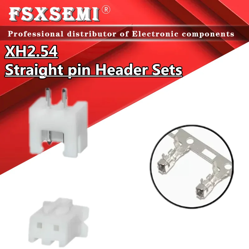 XH2.54 wire Connector XH 2.54mm Straight pin Header + Housing + Terminal for PCB Car 2P 3P 4P 5P 6P 7P 8P 9P 10 11 12Pin