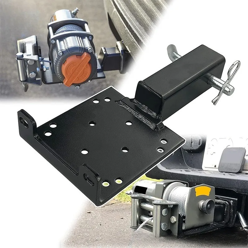 Universal Trailer Winch Plate Hitch Mount Applicable for Most Off-road Vehicles with A 2-inch Square Mouth Adapter Exterior Part