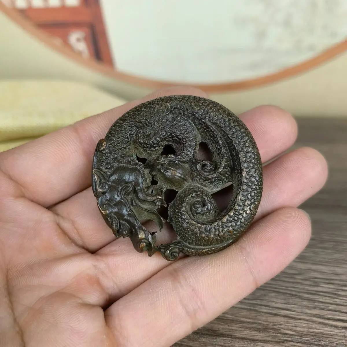 Rare Chinese bronze cool Figure statue collectable dragon Statue