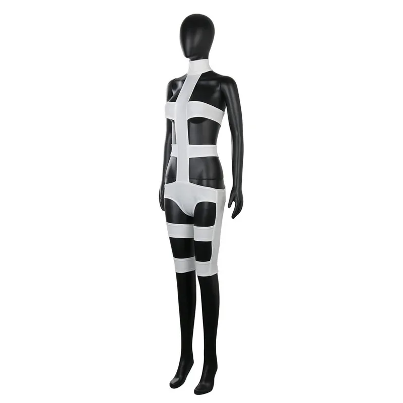 Q156 العنصر الخامس Leeloo تأثيري حللا مثير السيدات الأبيض ارتداءها امرأة حمالة الحبل الجوارب لجميع القديسين ليلة Cl