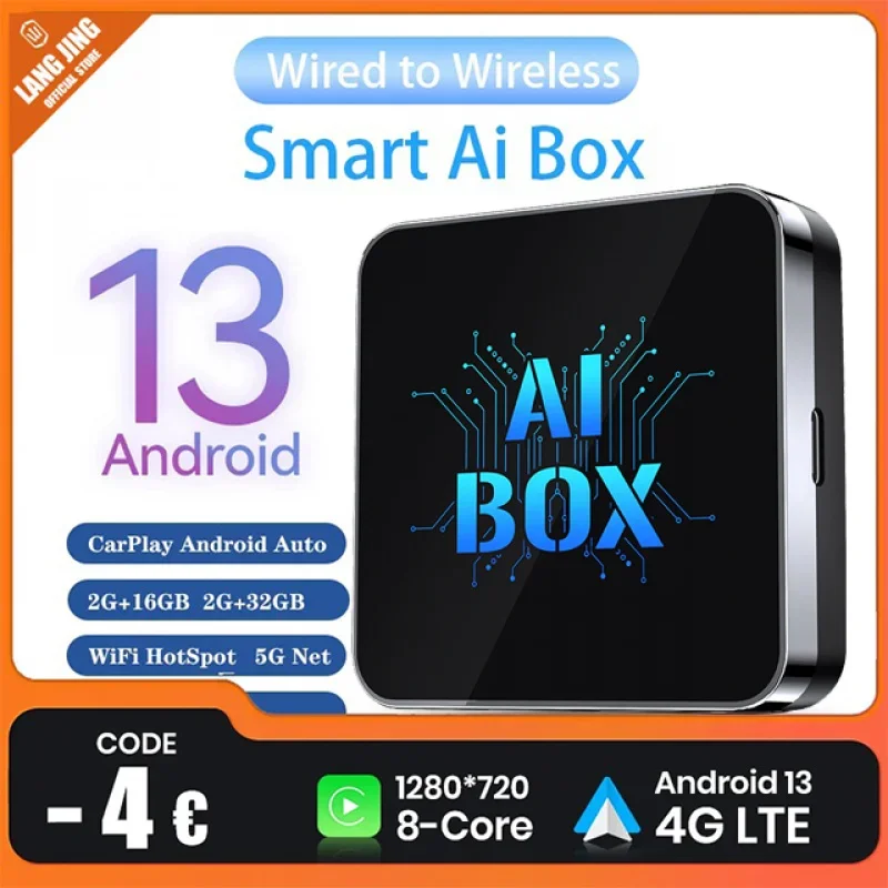 

LANGJING 2024 Car Intelligent Systems AI Box CarPlay smart systems of the electronic devices Android Auto Wireless CarPlay
