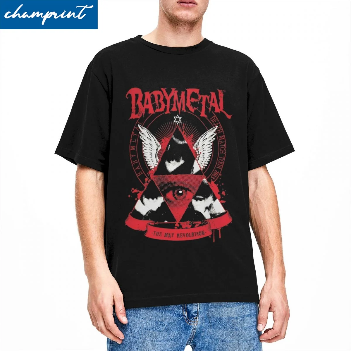 Camiseta Babymetal May Revolution para hombre y mujer, ropa de algodón 100% de banda japonesa, impresionante camiseta de manga corta con cuello redondo, camisetas de regalo