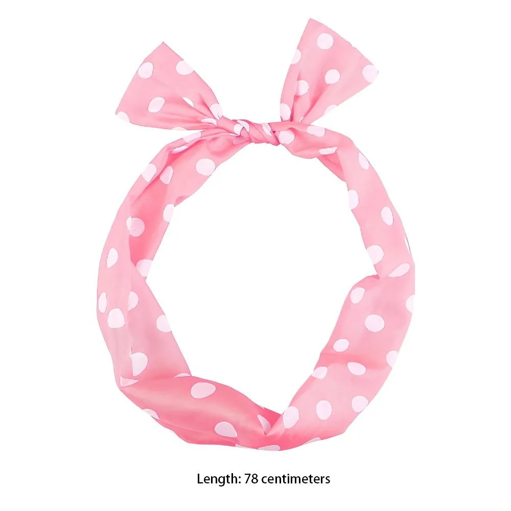 Retro Bow Knot Headbands with Polka Dots – Soft Stretchy Hair Wraps for Women, Cute Hair Accessories