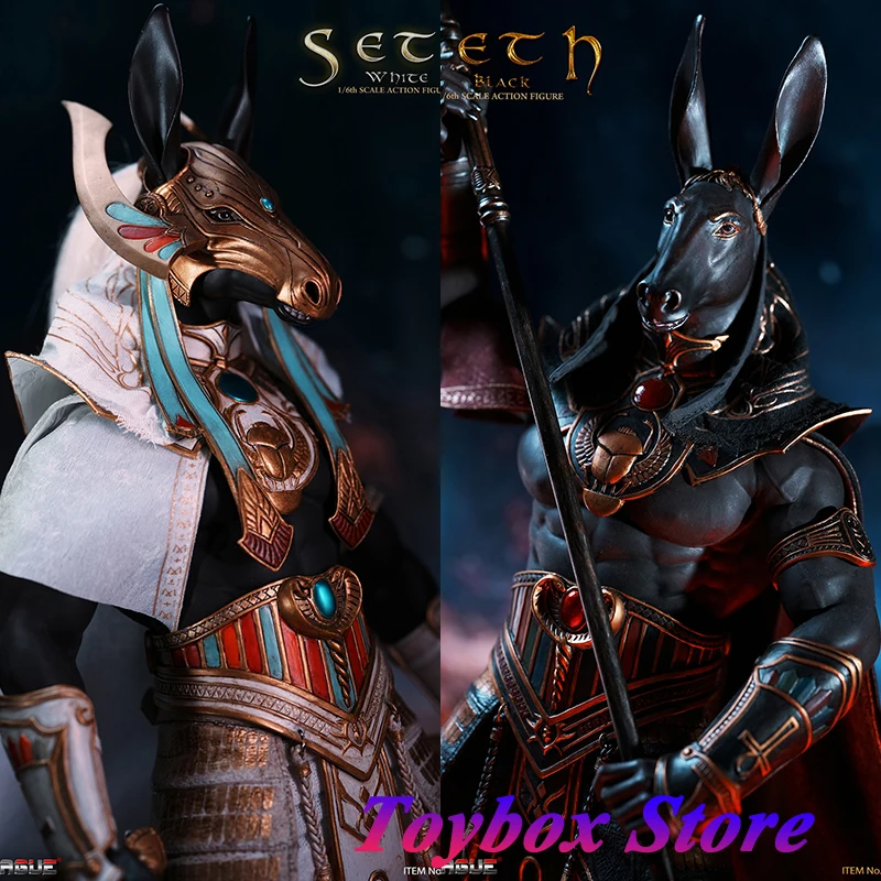 

TBLeague PL2022-191 1/6 Black White Armored Egypt God Set Horse Head Action Figure Delicate 12" Full Set Soldier Model Gift
