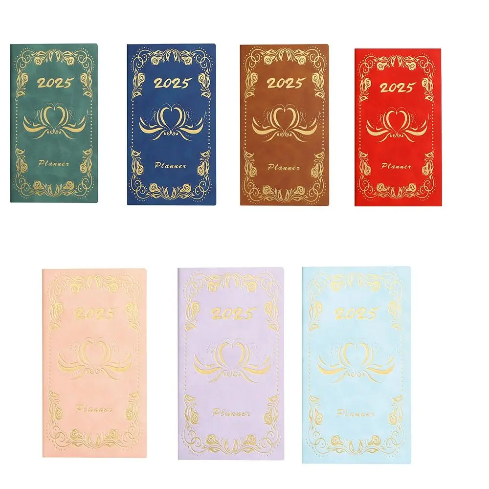 إدارة الوقت 2025 كتاب جدول الأعمال الإنجليزي الجلود الخطة اليومية 2025 A6 دفتر الجيب 365 يوم المفكرة قائمة المهام