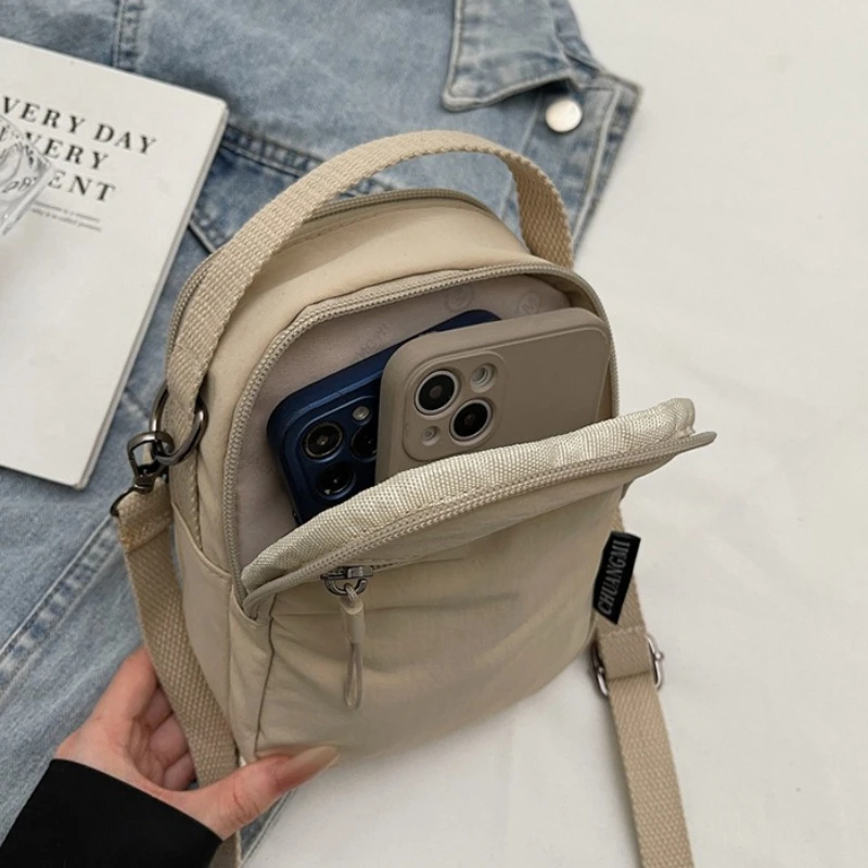 New Mini Shoulder Crossbody Bag Women Lightweight Multi Pocket Small Square Bag Portable Mobile Wallet for Outdoor Use Unisex view 5