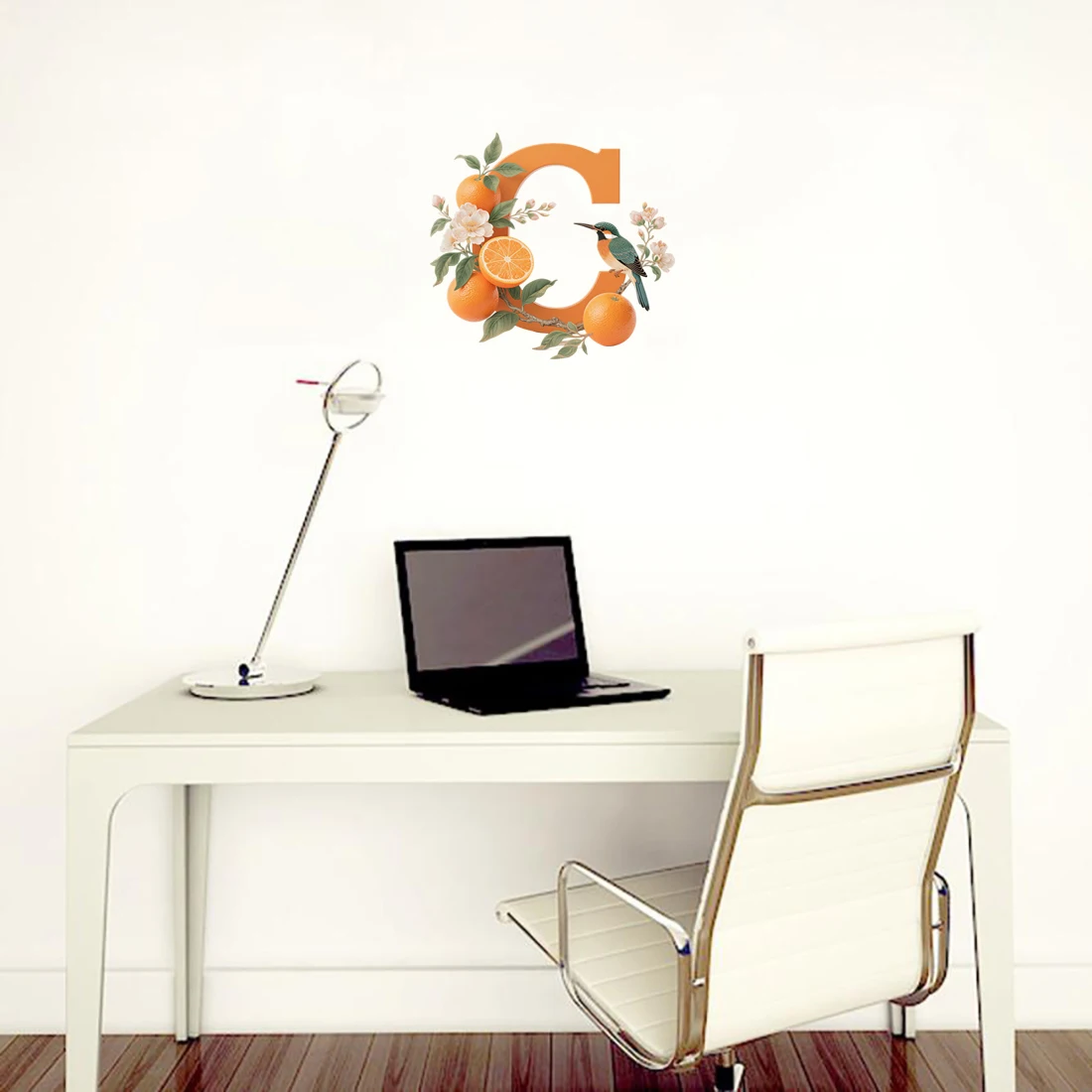 Three Ratels CAB112 Beautiful Orange Branch Letter Stickers for Home Decoration Festival decals Personalized car stickers