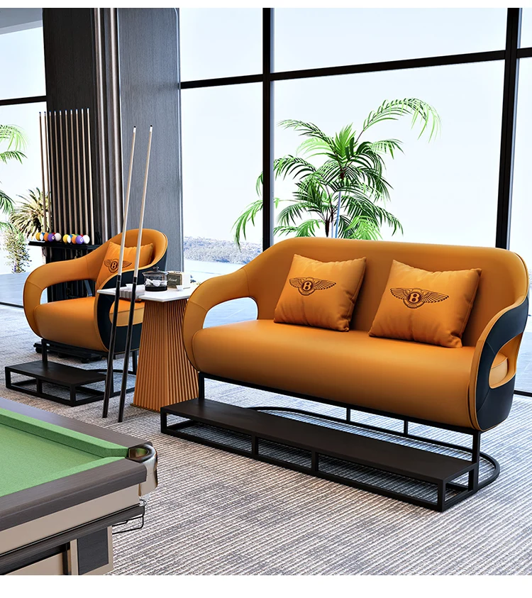 Billiards room sofa billiards room rest area card seat competition leisure area table and chair for ball watching