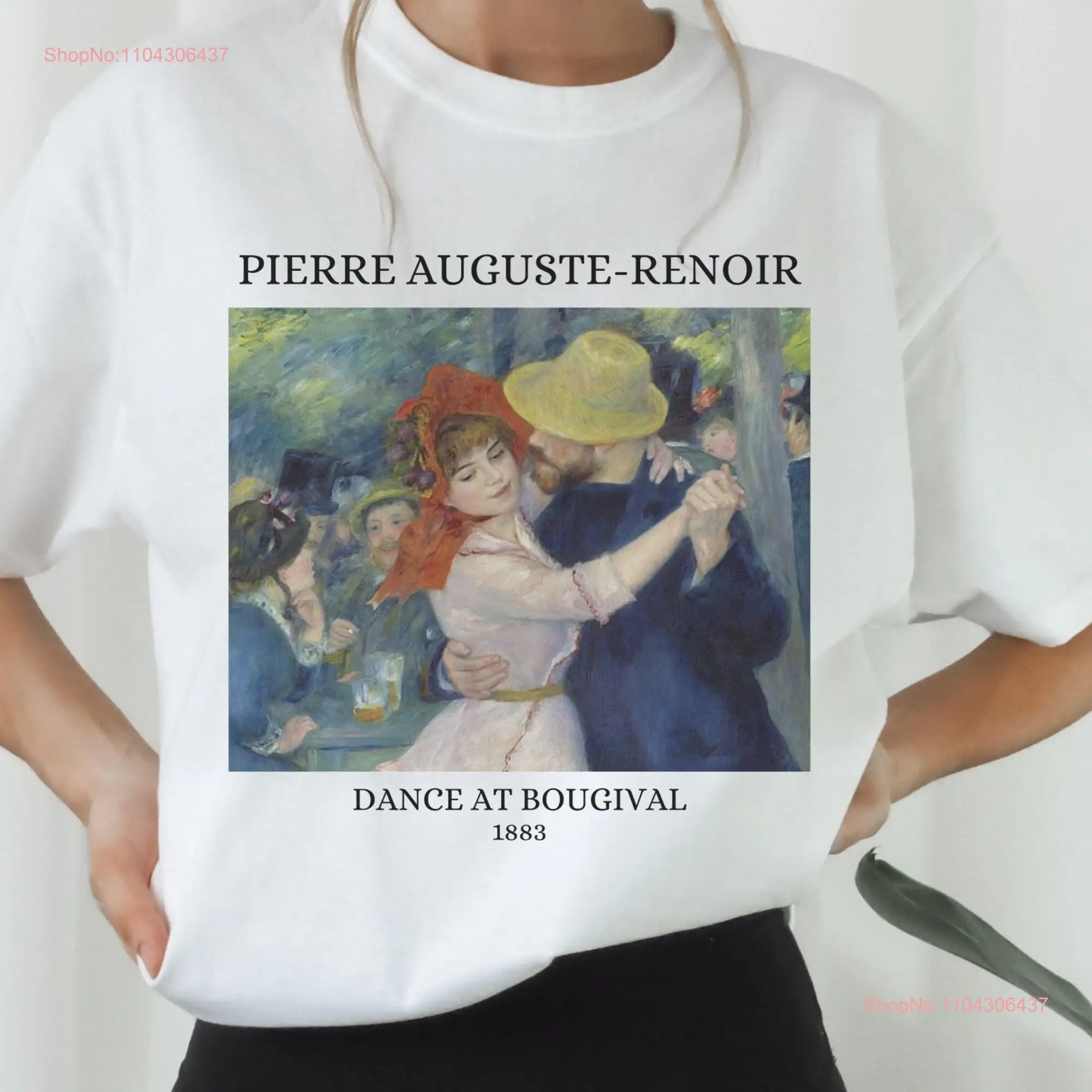 Renoir impresjonistyczny słynny obraz Dark Academia T Shirt lekki arty estetyczny klasyczny miłośnik sztuki Gilmore