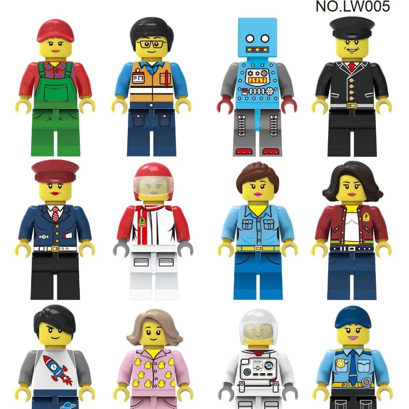 LW005 Urban Professional Racer, zusammengebaute Spielzeug-Astronauten für Kinder, Lernspielzeug für Kinder, Geburtstagsgeschenke, Cartoon-Figuren. – Detail 2