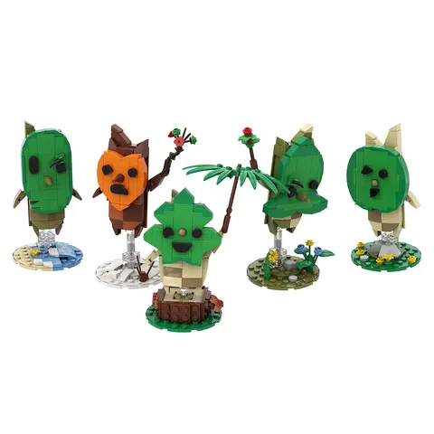 Gobricks Moc Zeldaed Yahaha Korok Brickheadz Model Bricks Zeldaed Game Figures Building Blocks Set Ruins Guardian Toys For Gift
