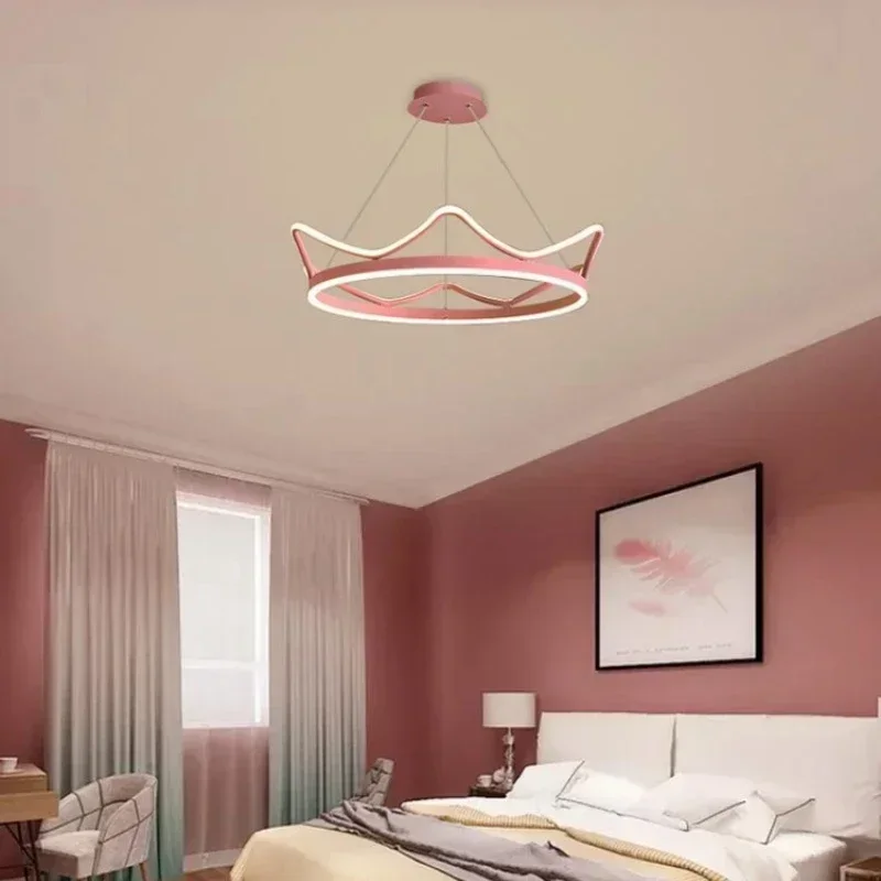 2025 الحديثة الحد الأدنى تاج الثريا غرفة المعيشة غرفة نوم الأميرة قلادة Led مصابيح الإبداعية الأطفال الإضاءة ديكور #5