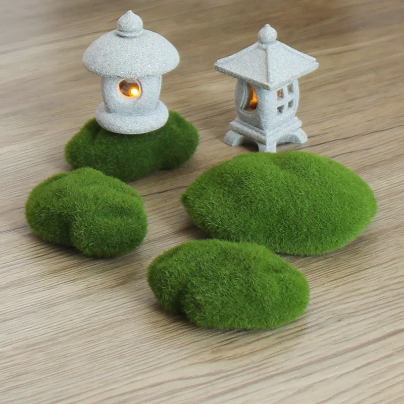 Moss simulation moss ball ornaments, micro-landscape landscaping, artificial stone decoration sand table, dry landscape