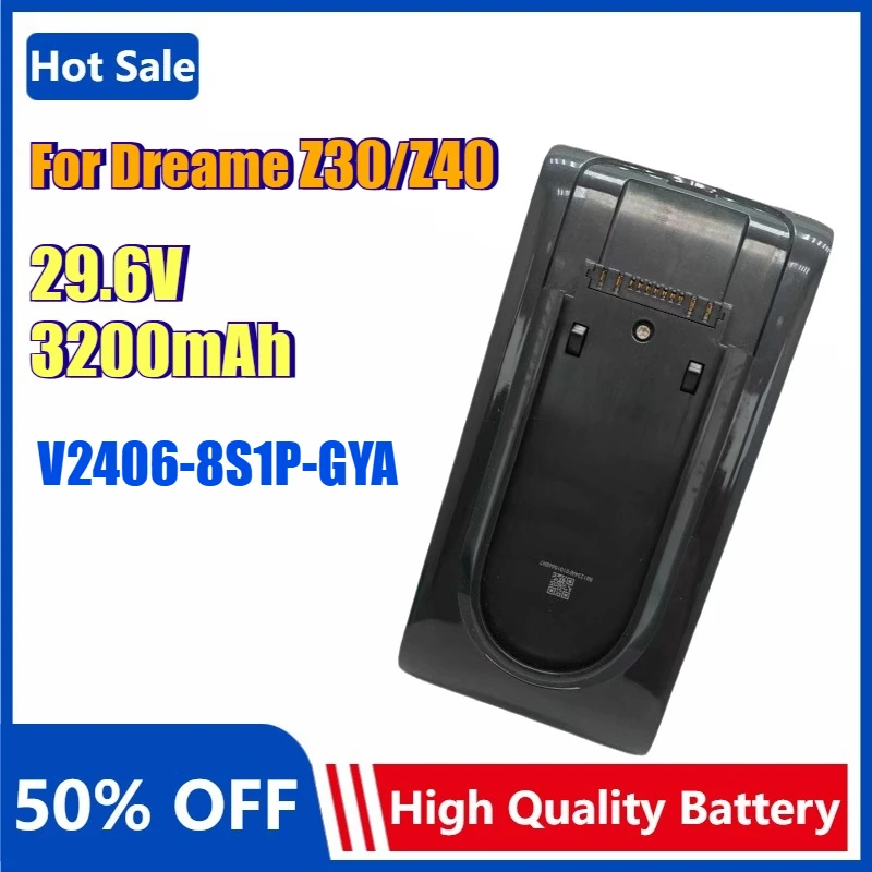 

3200mAh Replacement Li-ion Battery for Dreame Z30 Cordless Floor Handheld Cordless Vacuum Cleaner Parts New Battery Accessories