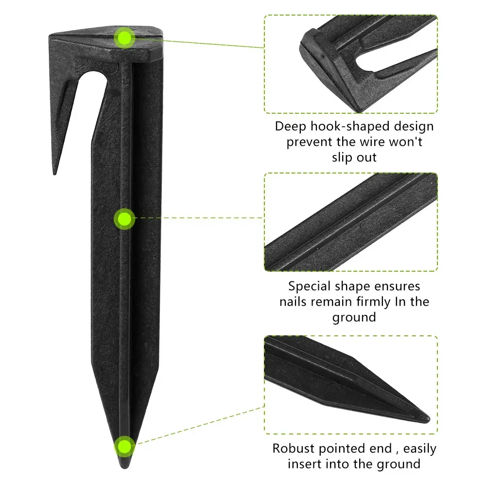 Imagem -02 - Plástico Boundary Fio Stakes para Gramado Paisagem Staples Robomow Mower Husqvarna Automower Worx Paisagem Pet Fence Jardim