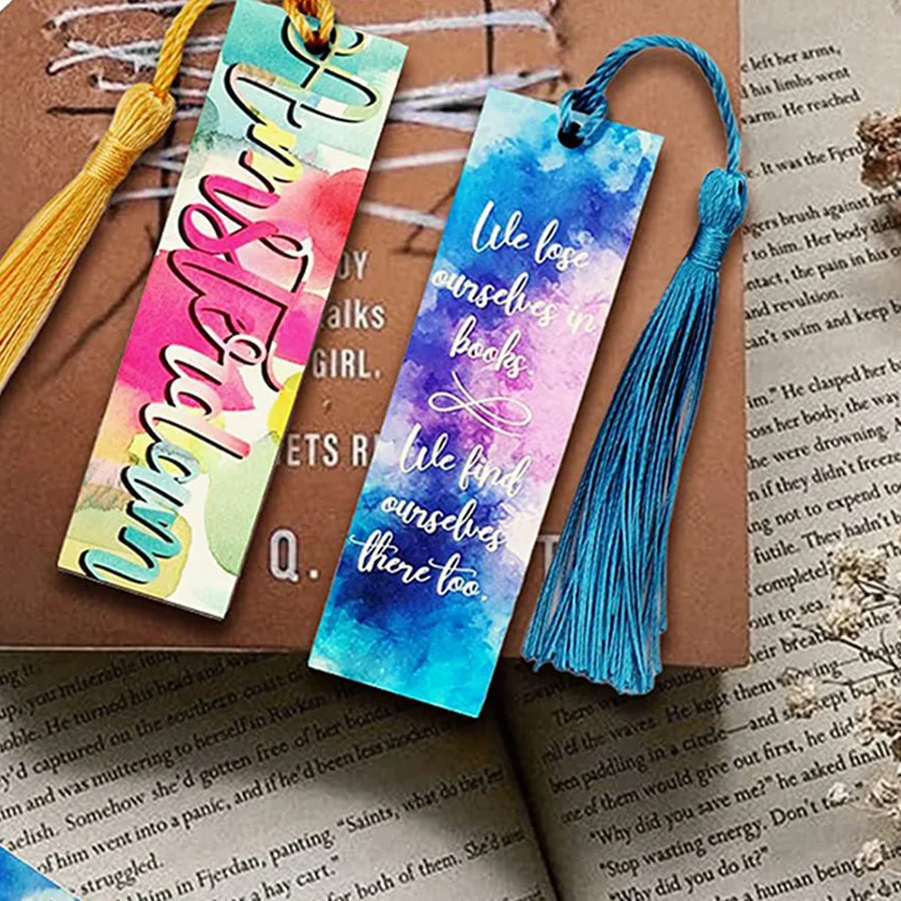 

1 set Blank Bookmarks Diy Sublimation Bookmark Blanks Heat Transfer Page Markers Unfinished Hanging Tags Reading Accessories